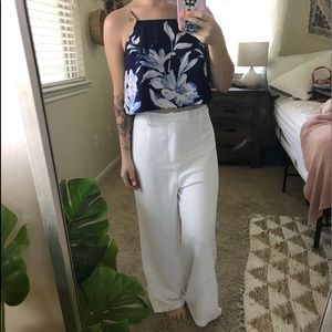 Missguided white high waisted pants SZ 4